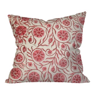 Indian Block Print Floral Pillow For Sale