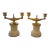 Pair, 19th Century Grand Tour Gilt Bronze & White Marble Candelabras For Sale