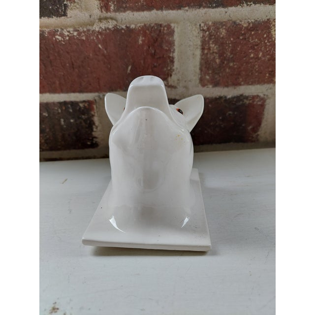 French Mid 20th Century French Style Ceramic Pig Head For Sale - Image 3 of 6