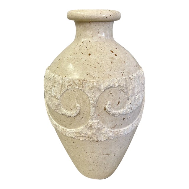 Extra Large Tessellated Stone Floor Vase For Sale