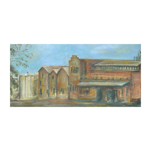 American The Town Park - Mid Century 1930's Landscape by Gladys Harper For Sale - Image 3 of 4
