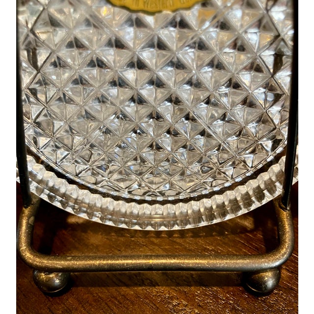 Vintage West German Lead Crystal Coaster Set in Metal Rack For Sale - Image 11 of 15