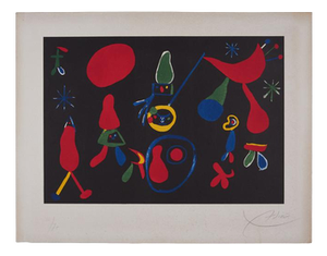 Joan Miró, Composition, Colored Lithograph