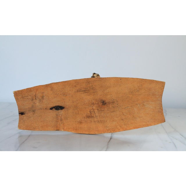 Brown Antique Hand Carved African Wood Headrest For Sale - Image 8 of 9