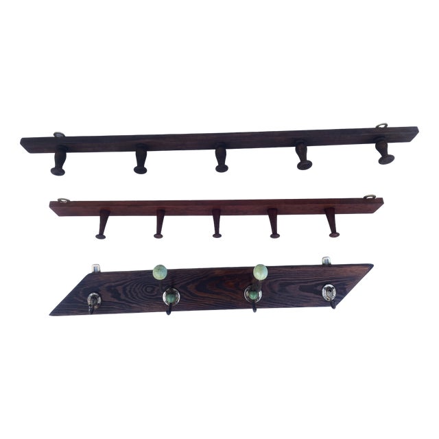 Antique Wooden Hangers, 1890s, Set of 3 For Sale