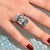 Natural Solitaire Blue Topaz Ring 6.5 14k W Gold 19.58 Cts Certified For Sale - Image 12 of 18