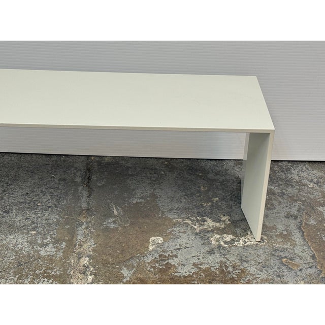 Custom Design White Lacquered Side Table For Sale - Image 9 of 12