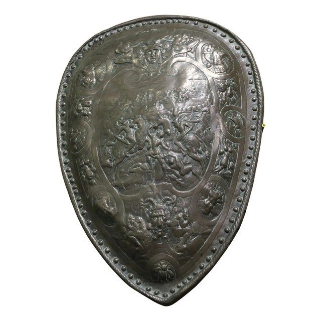 Brass Wall Hanging Shield For Sale