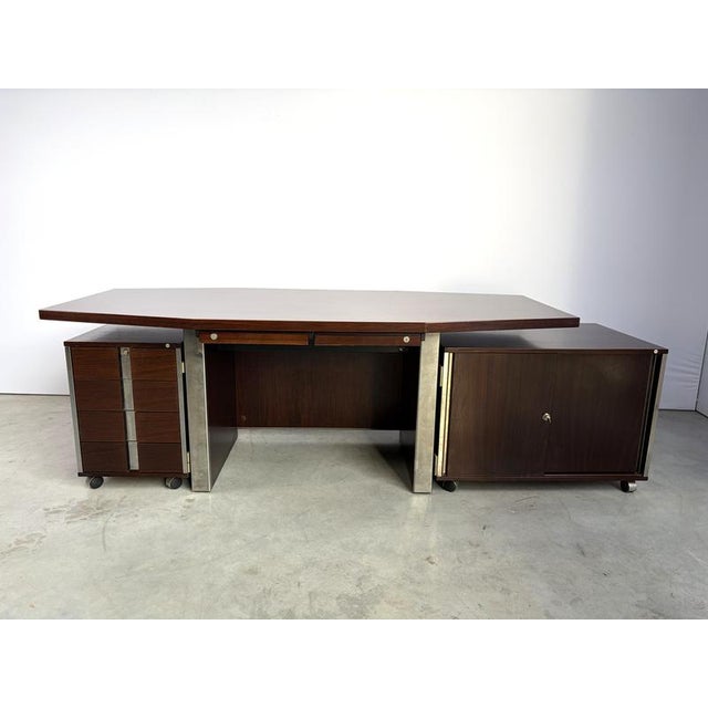 Vintage Desk attributed to Ennio Fazioli/Ico Parisi for Mim Italy, 1970s, Set of 3 For Sale - Image 11 of 13