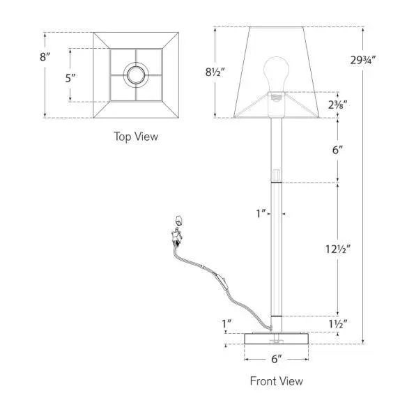 Modern Chapman & Myers for Visual Comfort Signature Reagan Buffet Lamp in Polished Nickel & Crystal with Linen Shade For Sale - Image 3 of 3