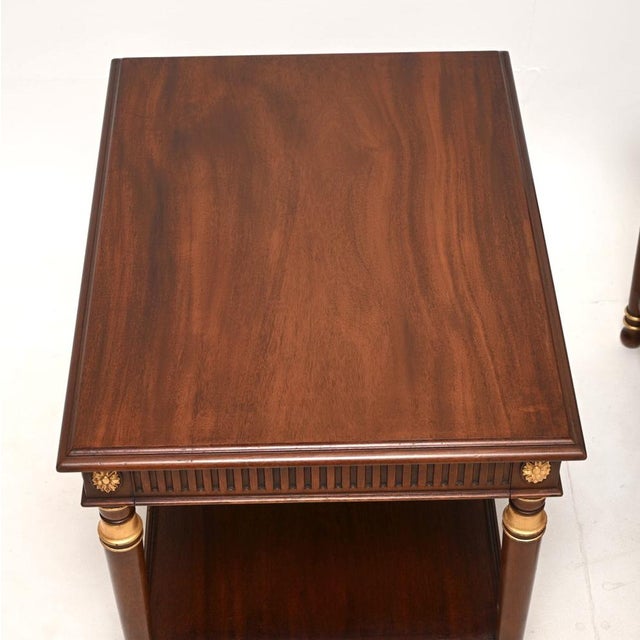 Wood Georgian Parcel Gilt Side Tables, 1950, Set of 2 For Sale - Image 7 of 13