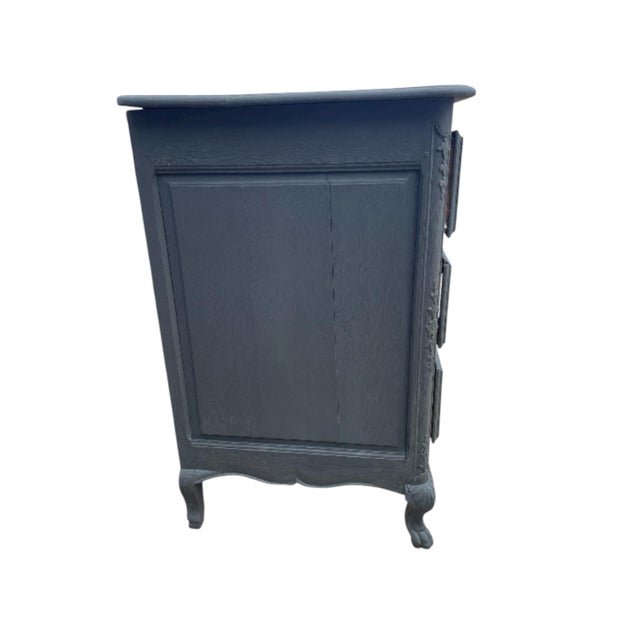 Antique French Commode in Painted Oak, 1850s For Sale - Image 3 of 7