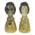 Ceramic Figural Salt & Pepper Shakers Attributed to Alfaraz Pottery, a Pair For Sale