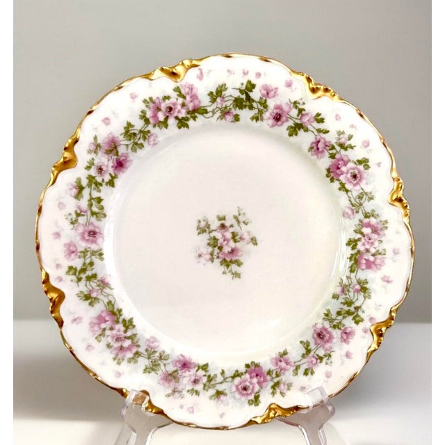 Early 20th Century Elite Works French Limoges Porcelain Floral Plate For Sale - Image 9 of 9