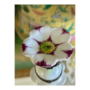 Limoges Porcelain Flower Trinket Box by Rochard