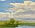 Contemporary Summer Sky Over the Marsh Original Oil Painting by G. Hodges For Sale - Image 3 of 6