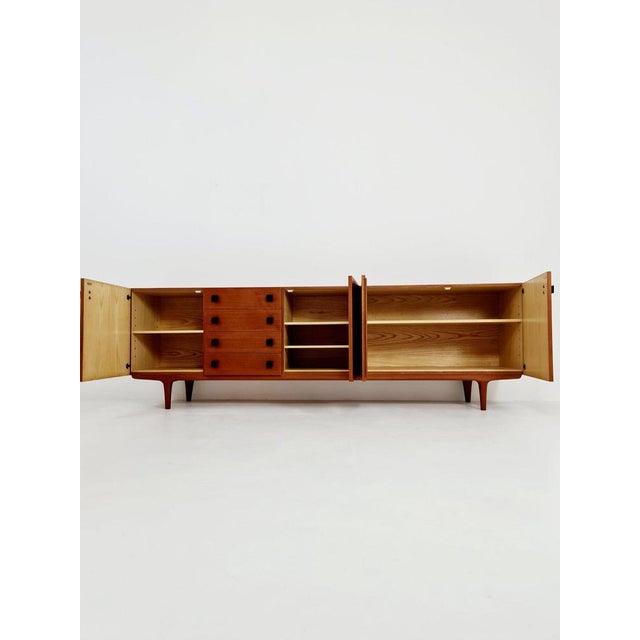 Danish Long Teak Sideboard by Ib Kofod Larsen, 1960s For Sale - Image 3 of 11