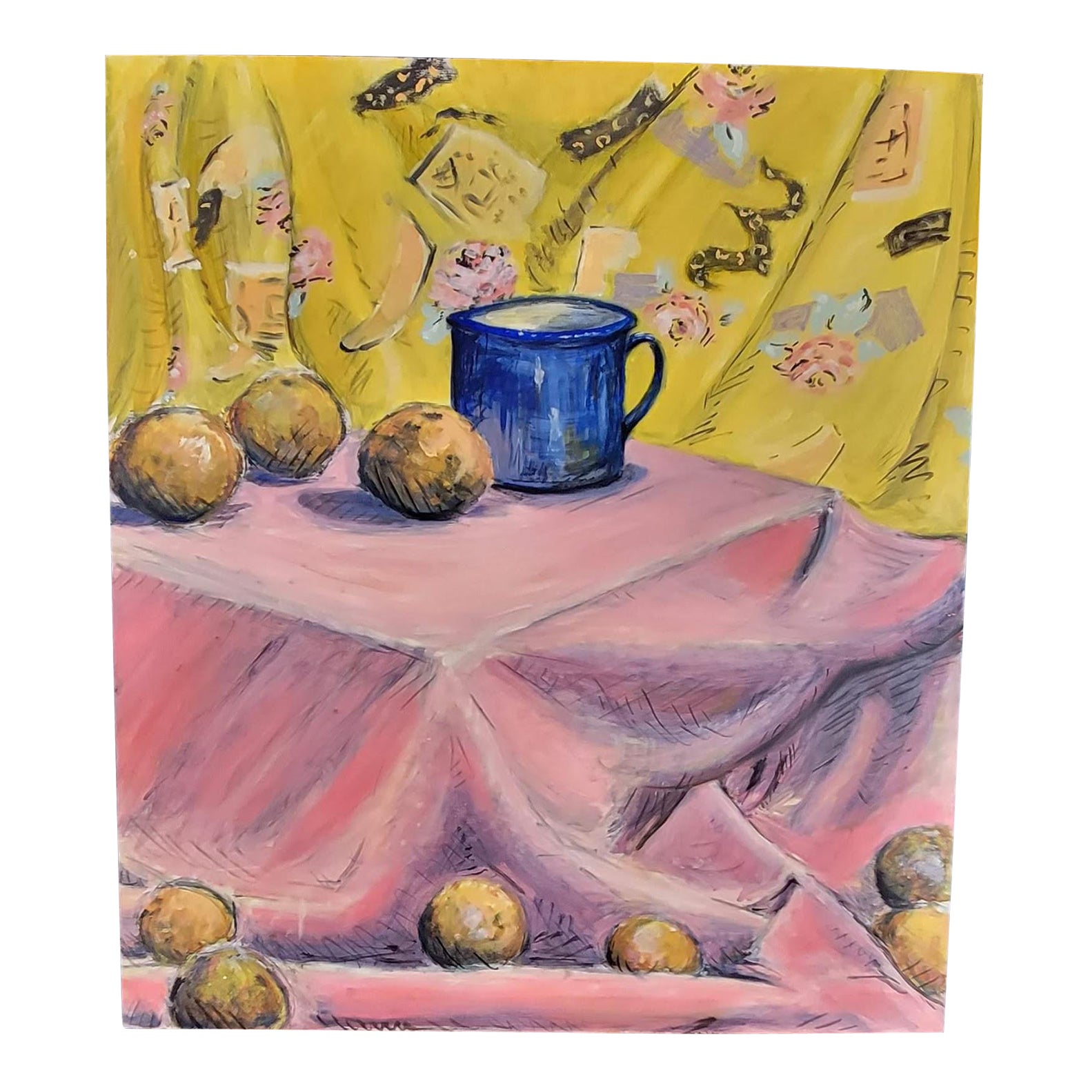 Large Original Oil Painting on Hardboard Unframed Chairish