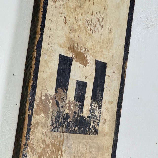 Wood Vintage Large French "Bonami Co. Inc." Wood Trade Sign, 97" Wide For Sale - Image 7 of 10