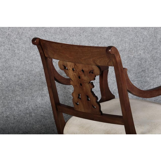 Antique English Regency Biedermeier Armchair in Mahogany, 1840 For Sale - Image 17 of 18
