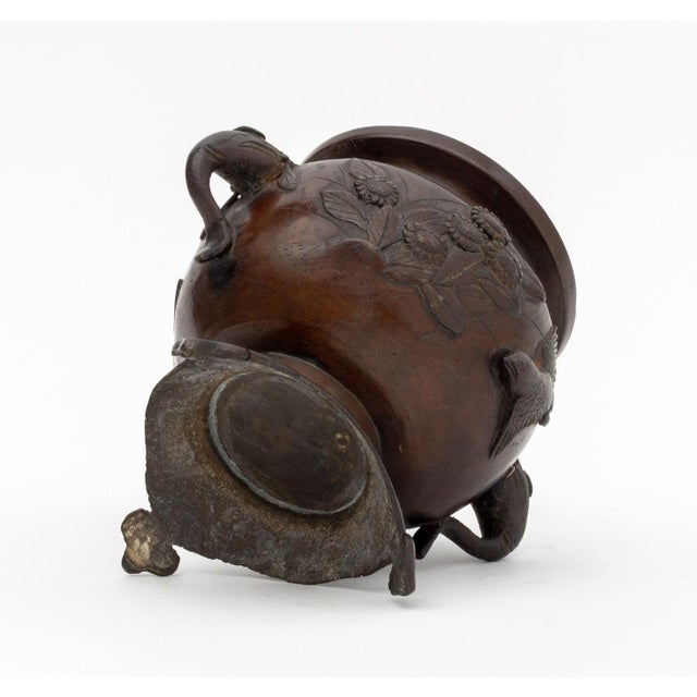 Chinese Patinated Bronze Tripod Censer For Sale - Image 11 of 12