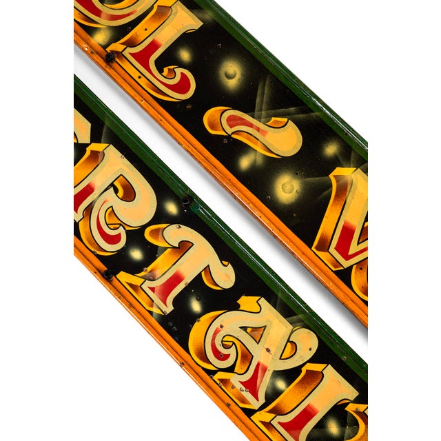 Wood Vintage Fairground Signs, Set of 2 For Sale - Image 7 of 14