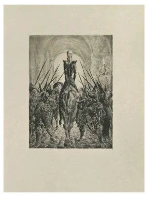 Wladyslaw Jahl, Don Quixote, Etching, 1951
