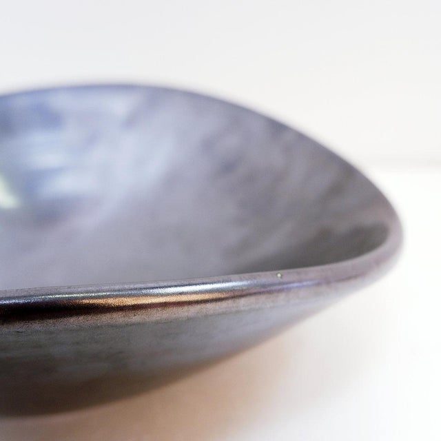 Vintage Grey Glazed Ceramic Vide-Poche For Sale - Image 5 of 10