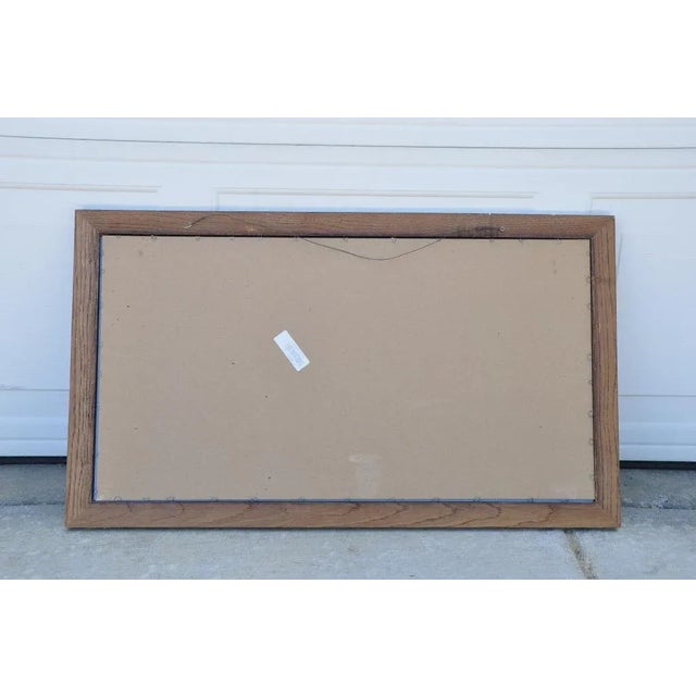 Mid 20th Century Vintage Mirror With Etched Image of a Duck or Goose Family For Sale - Image 5 of 9