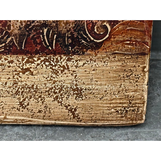 Peninsula Home Collection for Horchow Hand-Painted Horizontal Medallion Wall Panel For Sale - Image 11 of 12