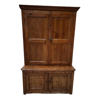 2-Part Office Cabinet in Fir, 20th Century For Sale