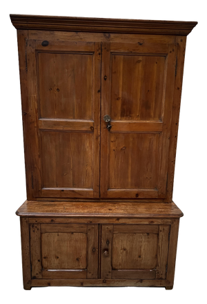 2-Part Office Cabinet in Fir, 20th Century