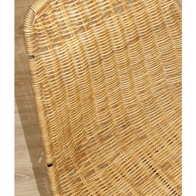 Basket Dining Chair in Rattan and Metal by Gian Franco Legler, 1950s For Sale - Image 11 of 13