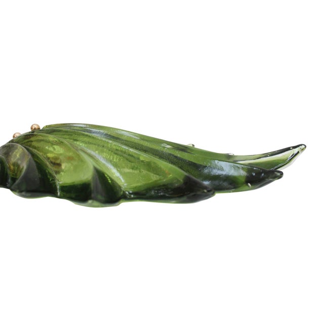 Floral Murano Glass Wall Sconces in Green, 2000, Set of 2 For Sale - Image 12 of 14