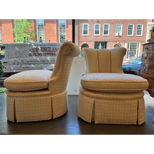 Century Furniture Mid 20th Century Slipper Chairs by Century Hickory n.c. For Sale - Image 4 of 9