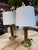 Brass 1970s Mid-Century Modern Brass and Brown Lacquer Table Lamps - a Pair For Sale - Image 8 of 8