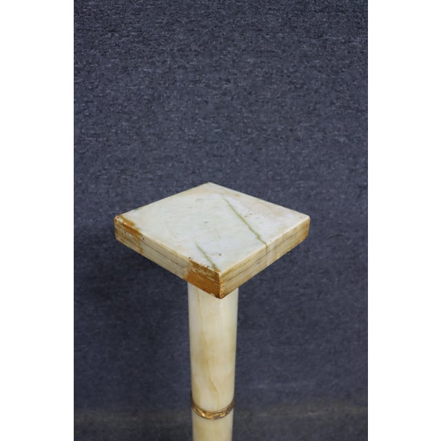 Neoclassical Banded Onyx Pedestal With Swivel Top For Sale - Image 9 of 10