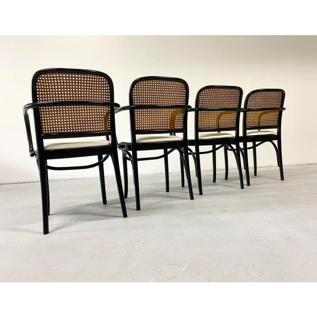 Mid-Century Modern Josef Hoffmann Prague 811 Chairs for Thonet - Set of 4 For Sale - Image 3 of 6