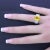 1990s 9.41 Carat Yellow Sapphire Diamond Platinum Ring, GIA Certified, Size 5.75 For Sale - Image 5 of 7