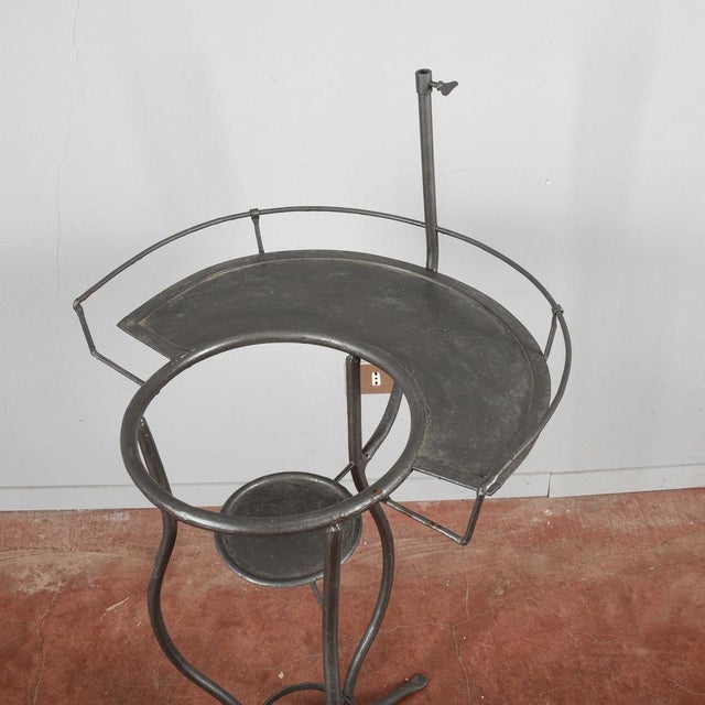 Antique Mirror with Sink on Iron Stand For Sale - Image 11 of 18