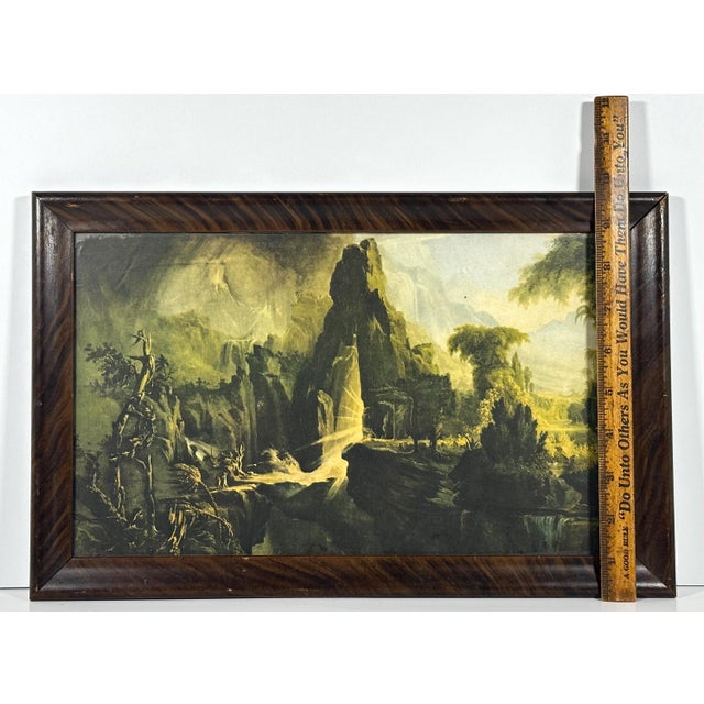 Wood Early 20th Century Thomas Cole 'Expulsion' Lithograph - Framed Vintage Biblical Art For Sale - Image 7 of 8