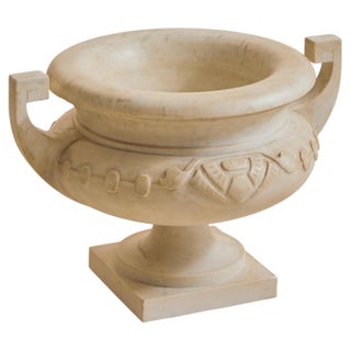 19th Century Italian Neoclassical Carrara Marble Urn For Sale