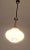 Metal Mid-Century Brass and Black Lacquered Metal Ceiling Lamp with White Opaque Glass Shade, 1960s For Sale - Image 7 of 8