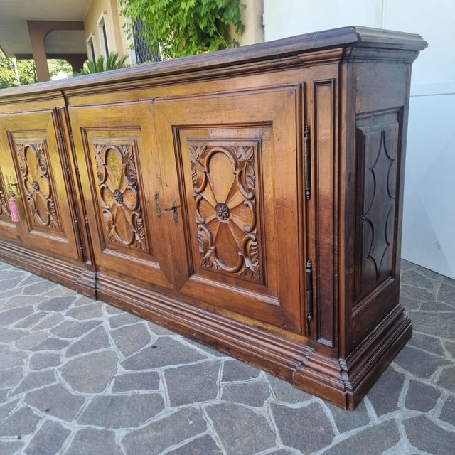 18th Century Turin Villa Walnut Sideboard For Sale - Image 4 of 17