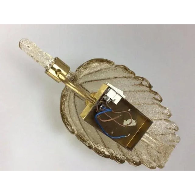 Gold Large Golden Murano Glass Wall Sconces from Barovier & Toso, Italy, 1960s, Set of 2 For Sale - Image 8 of 9