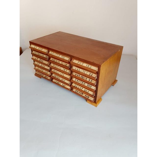 Vintage Wooden Watchmakers Cabinet, 1950s For Sale - Image 6 of 11