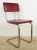 Mid 20th Century Pair of Mid Century Steel Tube Red Vinyl Dining Chairs For Sale - Image 4 of 12