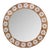 Round Reclaimed Teak Blossom Inlay Mirror For Sale