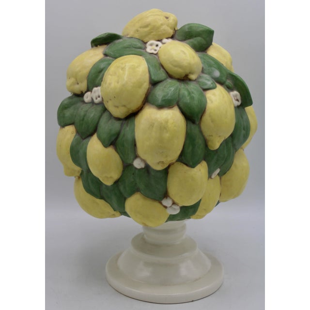 Vintage Italian Ceramic Lemon Tree With Flowers Chairish