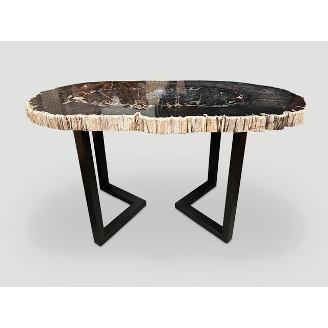 Andrianna Shamaris Magnificent Large Petrified Wood Table For Sale - Image 12 of 18